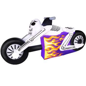 Occasions 7.5' Inflatable Skeleton Cycle , 3 ft Tall, Multicolored