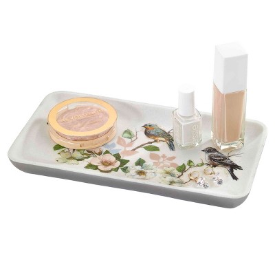 Shabby Chic Love Nest Square Vanity Tray in Durable Resin