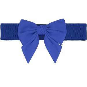 INSPIRE CHIC Women's Dress Elastic Versatile Wide Bow Tie Belt 1 Pc - 1 of 4