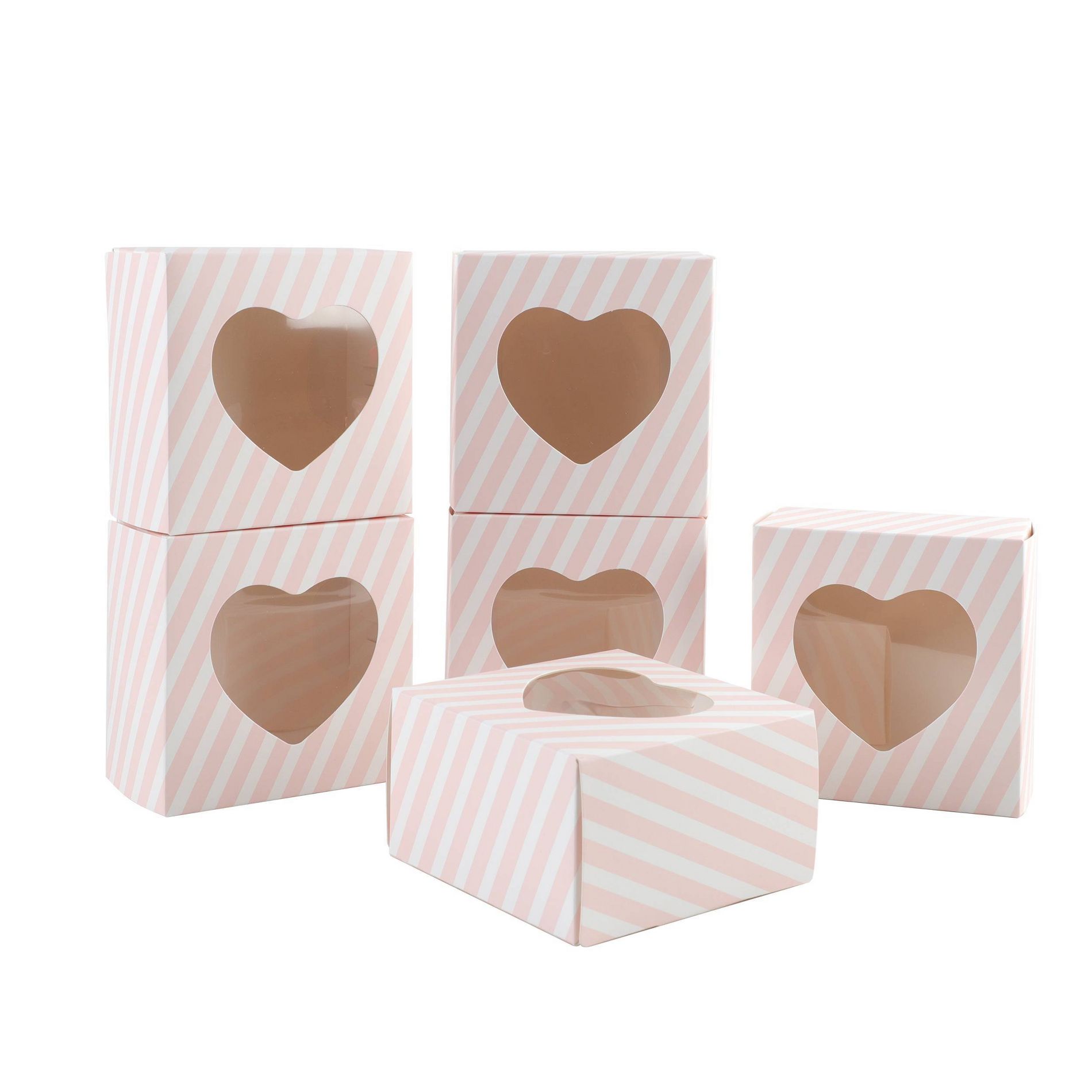 Cook With Color 6pk Striped Print Bakery Boxes