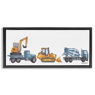 Stupell Industries Construction Vehicles Driving Illustration, 31" x 14"