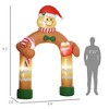 NAYSAYE Party Decoration and Accessories Inflatable Gingerbread Man Arch for Outdoor Holiday Celebrations, Brown, 31.5"*110.2"*5.6" - 3 of 4