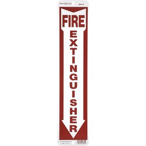 Hillman English Red/White Fire Extinguisher Sign 18 in. H X 4 in. W - Case of 6 - 1 of 1