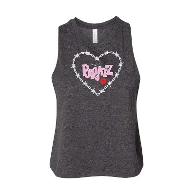 Women's Bratz Bratz Original Logo Graphic Racerback Tank - Heather Charcoal - Medium