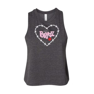 Women's Bratz Bratz Original Logo Graphic Racerback Tank - Heather Charcoal - Medium - 1 of 3