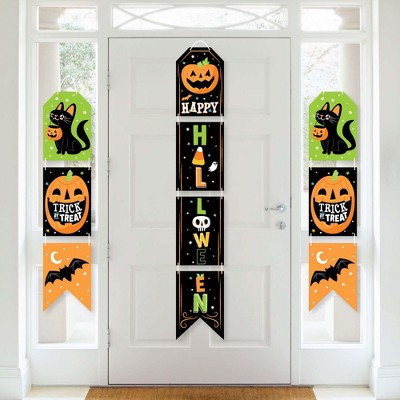 Big Dot of Happiness Jack-O'-Lantern Halloween - Hanging Vertical Paper Door Banners - Kids Halloween Party Wall Decoration Kit - Indoor Door Decor