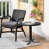 VINGLI Round Outdoor Side Table for Patio, Deck & Garden – Weather-Resistant Metal Accent Table End Table with Vintage Style, Perfect for Drinks - 2 of 4