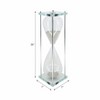 Modern Glass and Metal Hourglass with Decorative Frame for Living Room, Office, and Shelves Display - 2 of 4