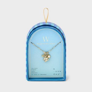 14K Gold Dipped Charm Initial Pendant Necklace - A New Day™ Gold - 1 of 4