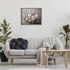 Stupell Industries Roses & Peonies on Gray Black Floater Framed Canvas Wall Art - 2 of 4