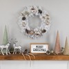 Northlight 24" Unlit White Iridescent Mixed Pine Artificial Christmas Wreath - 3 of 4
