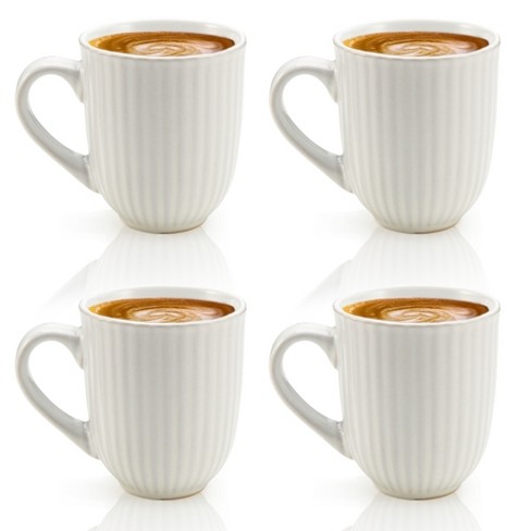 American Atelier Coffee Mug Set with Coffee Mug Rack | Ceramic Coffee Mugs Set of 4 | Stackable Coffee Mugs with Rack | Coffee Cup Set with Coffee
