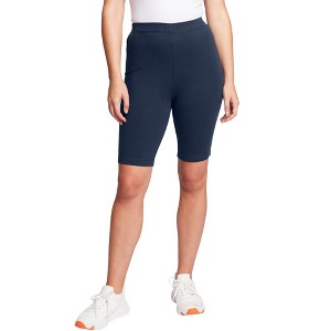 June + Vie by Roaman's Women's Plus Size Classic Bike Shorts - 1 of 4