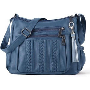 Generic Purses for Women Pocketbooks Soft PU Leather Ladies Crossbody Purse Multi Pocket Shoulder Bag - 1 of 4