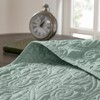 FIONECA Cottage Style Reversible Antimicrobial Bedding Set Fleur De Lis Embroidered Machine Washable Quilt Shams - 3 of 4