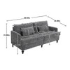 JOYRACER 69" Mid-Century Modern Loveseat Sofa with 2 Pillows, Upholstered 2-Seater Couch for Small Space Living Room Bedroom Reading - 3 of 4