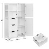 Yaheetech 42" Bathroom Storage Cabinet Floor Cabinet with 3 Drawers, White - 3 of 4