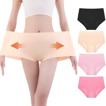 Agnes Orinda Women's 5 Packs High Rise Brief Stretchy Underwear