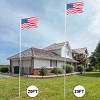 Slickblue 2pcs Adjustable Aluminum Flagpole Kit 20/25ft with US Flag, Outdoor Patriotic Display Set - 3 of 4