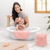 Baby Washcloths Muslin Cotton, Large 10”x10” by Comfy Cubs - 2 of 4