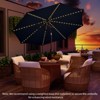 Tangkula 10FT Solar Patio Umbrella with 112 LED Lights Outdoor Table Market Umbrella with Crank Lifting Handle & Push Button Tilt System Beige/Coffee/Navy/Wine - 2 of 4