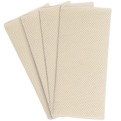 PiccoCasa 100% Cotton Kitchen Dish Cloths Waffle Weave Dish Towels Soft  Absorbent Kitchen Towels 6Pcs Beige 13 x 13