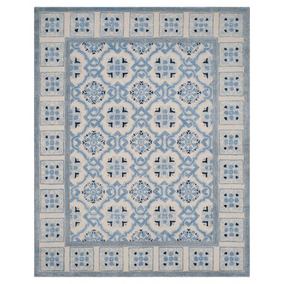 Ivory/Blue Geometric Tufted Area Rug - (8'x10') - Safavieh