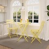 ODK 3 Piece Foldable Bistro Set with Table & 2 Chairs, Waterproof Patio Furniture for Balcony Porch Apartment Garden - 4 of 4