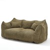 CAVINAS Chenille Bean Bag Chair with High-Resilience Foam,Lazy Sofa Chair with Armrest and 2 Seats,Lounge Chair for Living Room - 2 of 4