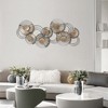 LuxenHome 47" W Distressed Metal Modern Flower Wall Decor Gray - 2 of 4