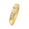 Ross-Simons Diamond-Accented Moon and Star Ring in 18kt Gold Over Sterling - 3 of 4