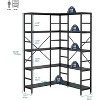 ODK Industrial Corner Bookshelf, 5-Tier L-Shaped Bookcase with Shelves, Heavy Duty Wooden Storage Display Shelf, Large Shelving Unit for Home Office - 2 of 4