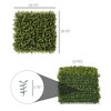 Gulches Grass Wall Panels,Artificial Grass Wall Decor，Privacy Hedge Screen UV Protected - 3 of 4
