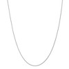 Black Bow Jewelry 1mm 14k White Gold Solid Round Parisian Wheat Chain Necklace - 3 of 4