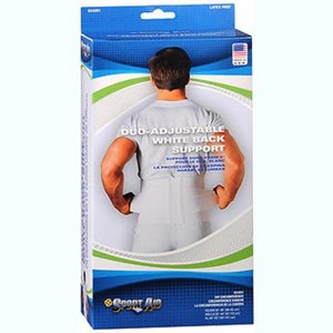 Sport Aid Duo-Adjustable Back Belt Support XS/SM White - 1 of 3