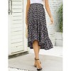 Coolmee Women's Maternity Maxi Skirt High Waist Boho Floral Fashion Ruffle Casual Flowy Swing Pleated A Line Long Skirts - 2 of 4