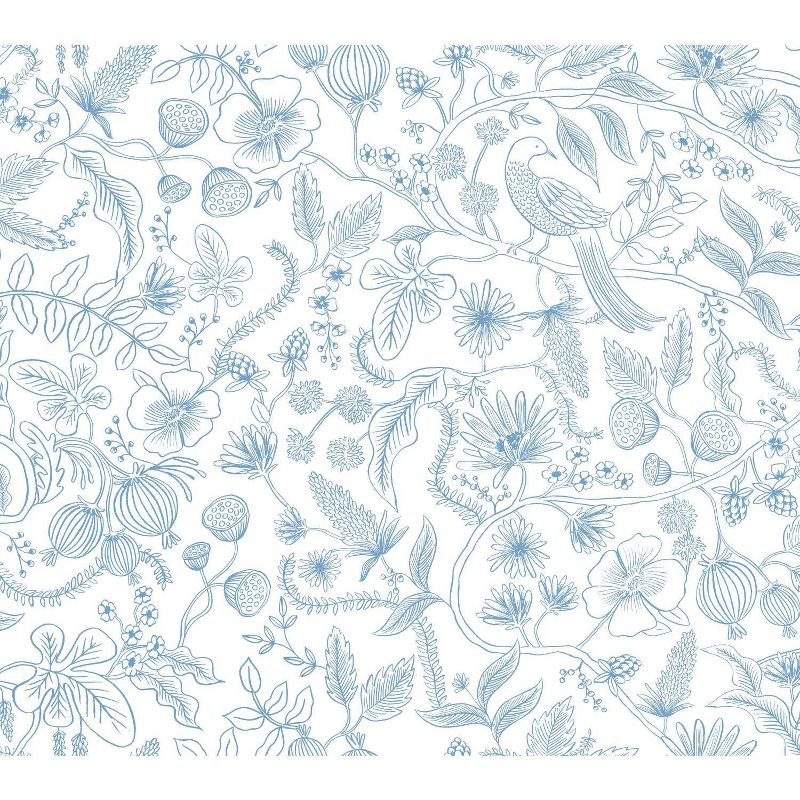 Rifle Paper Co. Aviary Peel and Stick Wallpaper Blue, 1 of 6