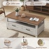 Coucheta 47.2" Modern Coffee Table, Farmhouse Wood Storage Table with Drawers and Open Shelf, Easy Assembly Center Table for Living Room, Balcony - 4 of 4