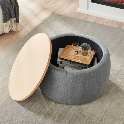 LOVMOR Round Storage Ottoman