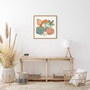 Amanti Art 22"x22" Harvest Whimsy VII by Dina June Framed Canvas Wall Art Print - 1 of 4