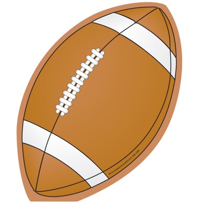 Creative Shapes Etc. Football Large Notepad, 5" x 7", 50 Sheets (Pack of 6)