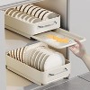 EcoSummer Pull Out Cabinet Organizer, Carbon Steel Expandable Drawer Shelf, Flat Mesh, Cream White, Home/Office. - 3 of 4