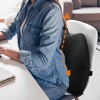 Cheer Collection Memory Foam Lumbar Support Pillow for Office Chair, Car Seat, Recliner – Black - 4 of 4