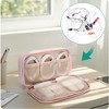 Anna-Kaci Electronic Accessories Organizer Travel Cable Storage Case with Mesh Pockets and Zipper Closure - Pink - 2 of 4