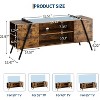 TV Stand with Slanted Metal Legs, Industrial Media Console with Adjustable Open Shelves, Wooden Entertainment Center Television Stand - 2 of 4