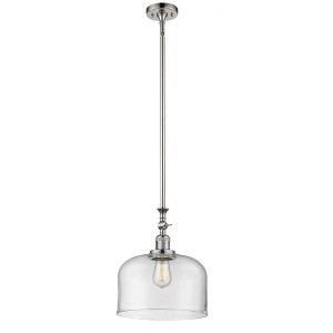 Bell - 1 Light Stem Hung Mini Pendant In Industrial Style-15 Inches Tall and 12 Inches Wide - 1 of 1
