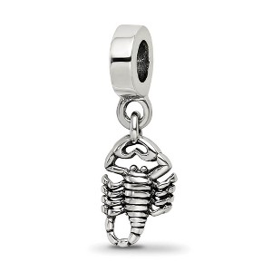 Black Bow Jewelry Sterling Silver Scorpion Bead Charm - 1 of 4