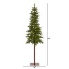7ft. Alpine Artificial Christmas Tree with 150 Clear Microdot Multifunction LED Lights – Slim Festive X-Mas Tree - 2 of 4