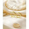 Molenia Huggie Hoop Earrings for Women, 14K Gold Plated Sterling Silver Small Chunky Earrings Fine Jewelry Anniversary Birthday Gifts for Her Women - 3 of 4