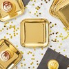 Juvale 48-Pack Gold Square Plates Disposable 7-Inch Paper Plates for Cake, Appetizer, Dessert, Lunch, Anniversary, Kids Birthday Party Supplies - 2 of 4
